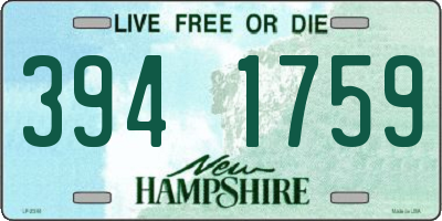 NH license plate 3941759