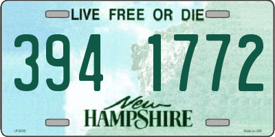 NH license plate 3941772