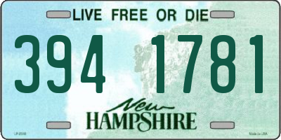 NH license plate 3941781