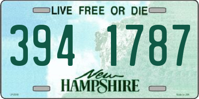 NH license plate 3941787
