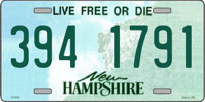 NH license plate 3941791