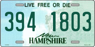 NH license plate 3941803