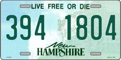 NH license plate 3941804