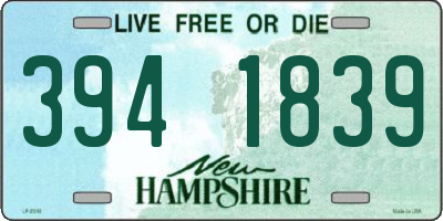 NH license plate 3941839