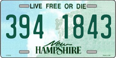NH license plate 3941843