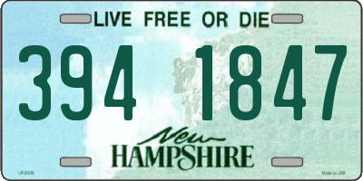 NH license plate 3941847