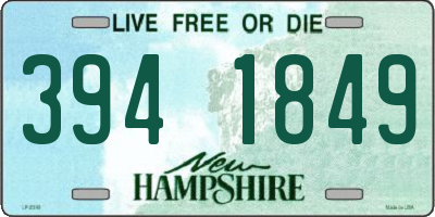 NH license plate 3941849