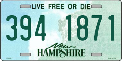 NH license plate 3941871