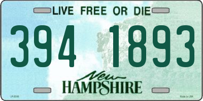 NH license plate 3941893