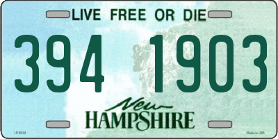 NH license plate 3941903