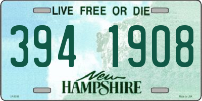 NH license plate 3941908