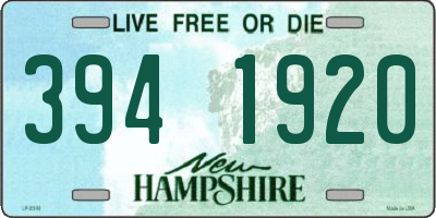 NH license plate 3941920