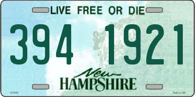NH license plate 3941921