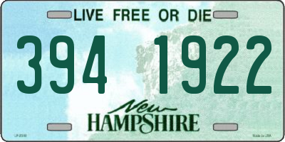 NH license plate 3941922