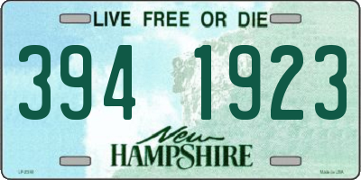 NH license plate 3941923