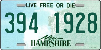 NH license plate 3941928