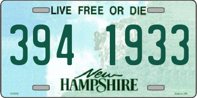 NH license plate 3941933