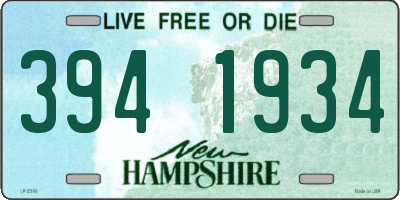 NH license plate 3941934