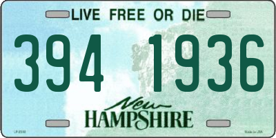 NH license plate 3941936