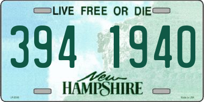 NH license plate 3941940