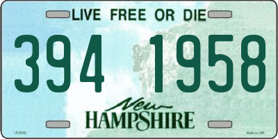 NH license plate 3941958