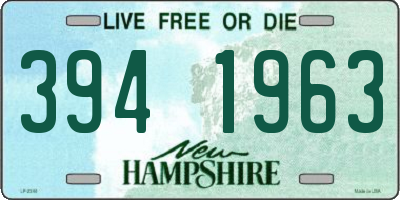 NH license plate 3941963