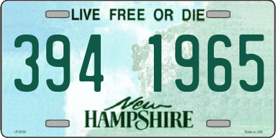 NH license plate 3941965