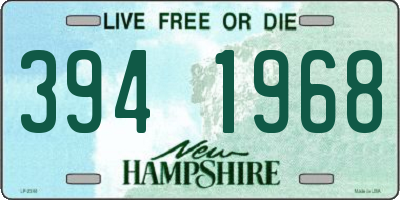 NH license plate 3941968