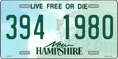 NH license plate 3941980