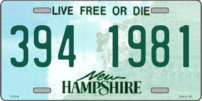 NH license plate 3941981