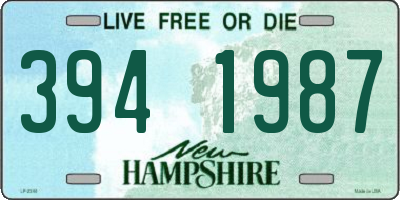 NH license plate 3941987