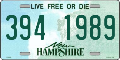 NH license plate 3941989