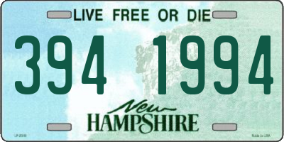 NH license plate 3941994
