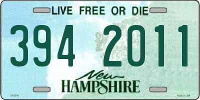NH license plate 3942011