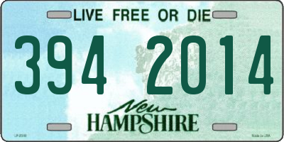 NH license plate 3942014