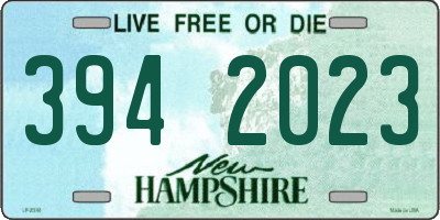 NH license plate 3942023