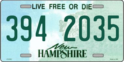 NH license plate 3942035