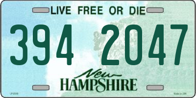 NH license plate 3942047