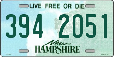 NH license plate 3942051