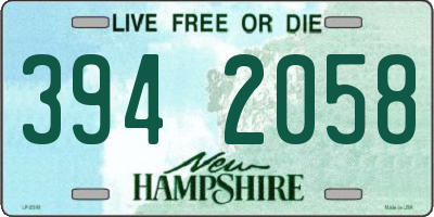 NH license plate 3942058