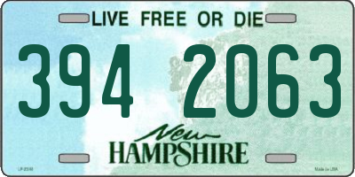 NH license plate 3942063