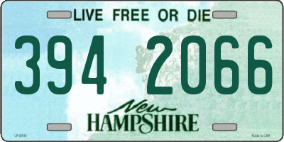 NH license plate 3942066