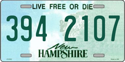 NH license plate 3942107