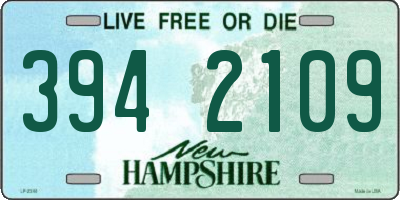NH license plate 3942109
