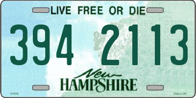 NH license plate 3942113