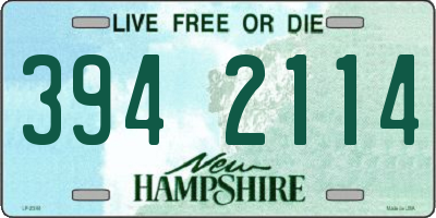 NH license plate 3942114