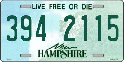 NH license plate 3942115