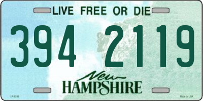 NH license plate 3942119