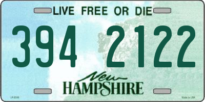 NH license plate 3942122