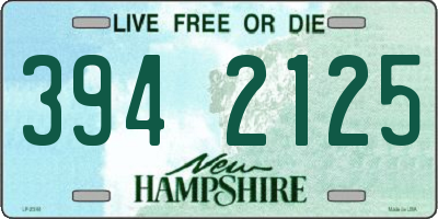 NH license plate 3942125